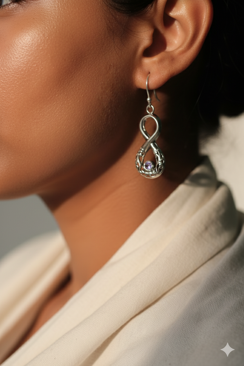 Lavender Loop Earrings