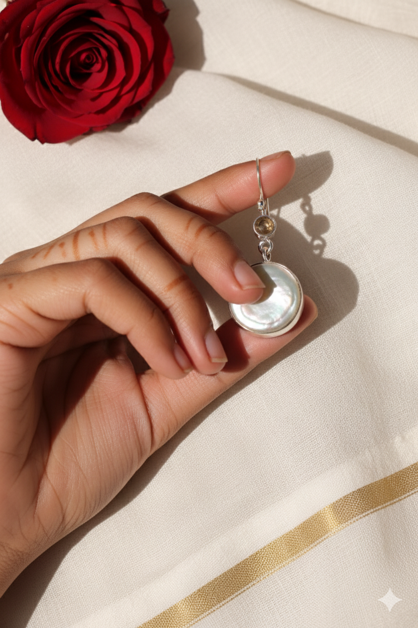 Classic Elegance Pearl Citrine Drop Set