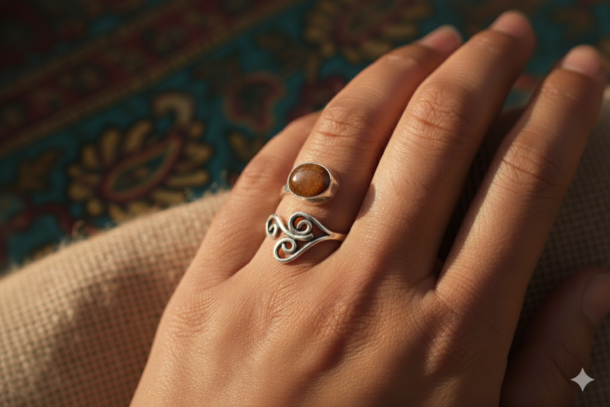 Mystic Tiger Spiral Ring
