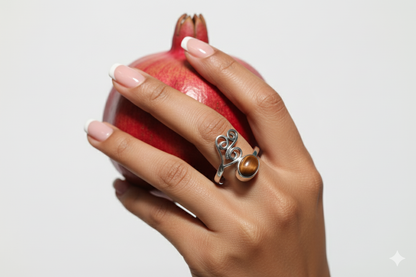 Mystic Tiger Spiral Ring