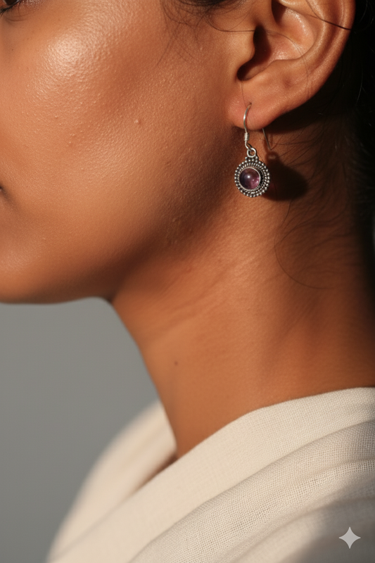 Violet Moon Sterling Earrings