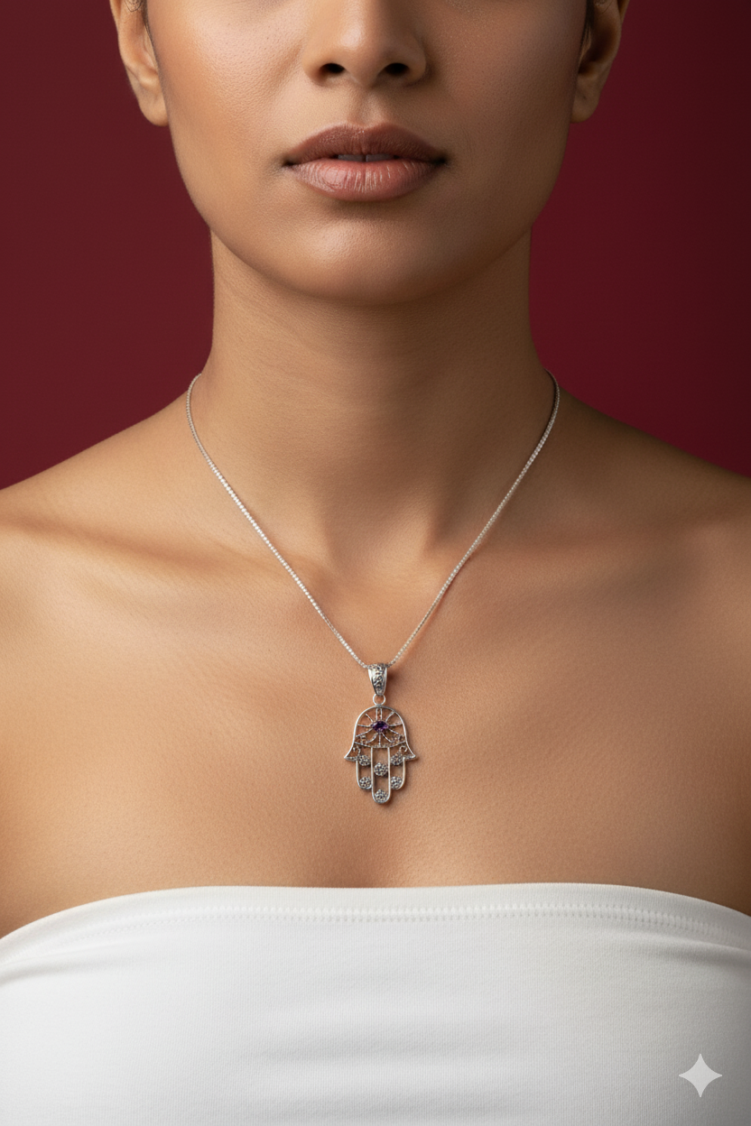 Imperial Hamsa Neckpiece