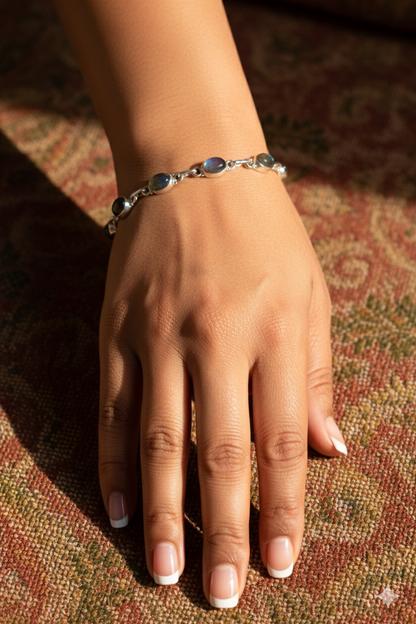 Mystical Labradorite Sterling Silver Bracelet