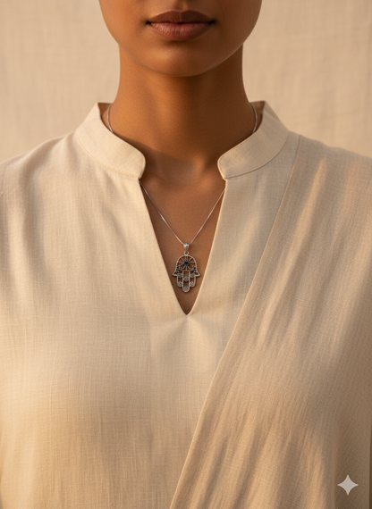 Imperial Hamsa Neckpiece