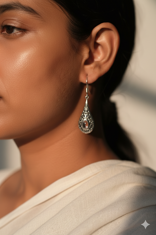 Quartz Teardrop Dangles