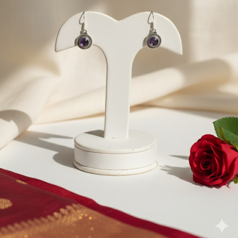 Violet Moon Sterling Earrings
