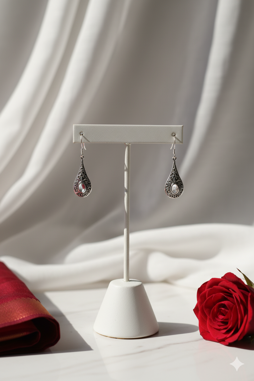 Quartz Teardrop Dangles