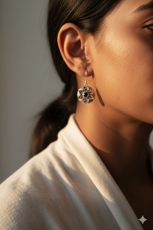 Medallion Garnet Drops