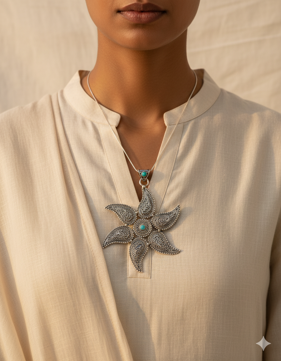 Turquoise Star Neckpiece