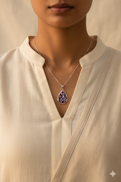 Jeweled Drop Neckpiece